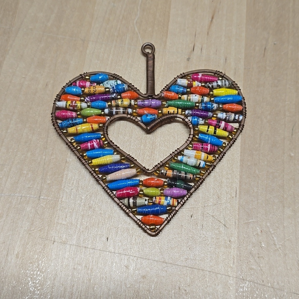 {Ornaments 4 Orphans} Open Heart Beaded Ornamemt